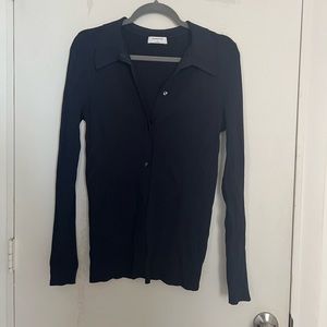 Babaton button front long sleeve